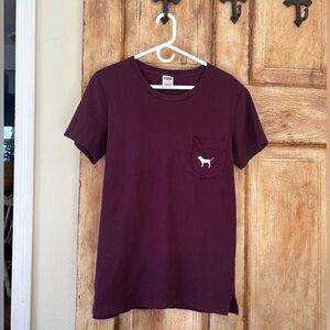 PINK Victoria's Secret Burgundy Tee